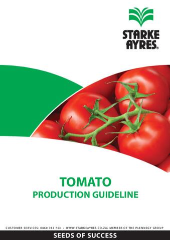 Tomato Production Guideline