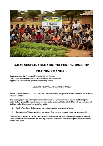 Workshop Training Manual