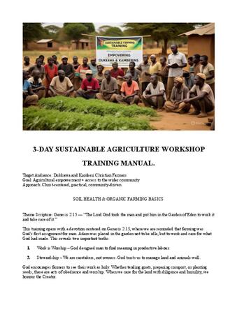 Workshop Training Manual